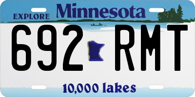 MN license plate 692RMT
