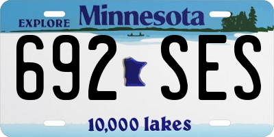 MN license plate 692SES