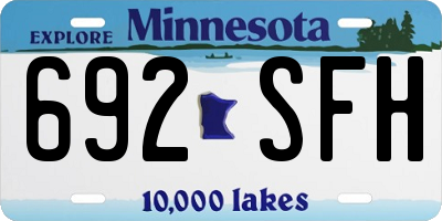 MN license plate 692SFH