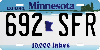MN license plate 692SFR