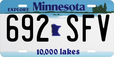 MN license plate 692SFV