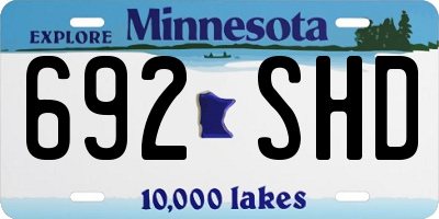 MN license plate 692SHD