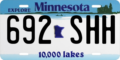 MN license plate 692SHH