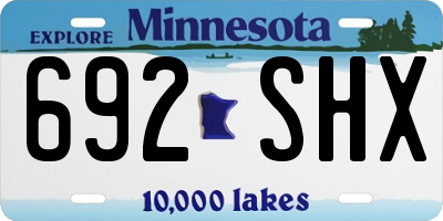 MN license plate 692SHX