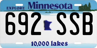 MN license plate 692SSB