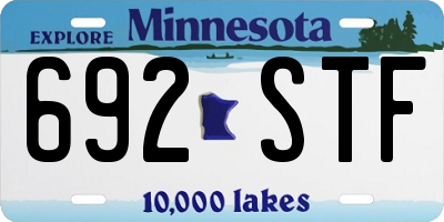 MN license plate 692STF