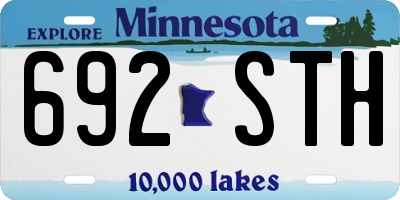 MN license plate 692STH