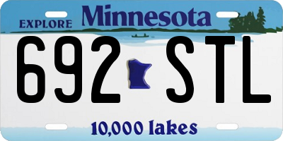 MN license plate 692STL