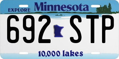 MN license plate 692STP