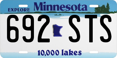 MN license plate 692STS