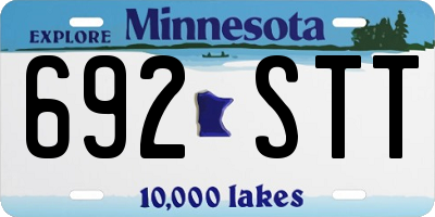 MN license plate 692STT