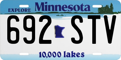 MN license plate 692STV