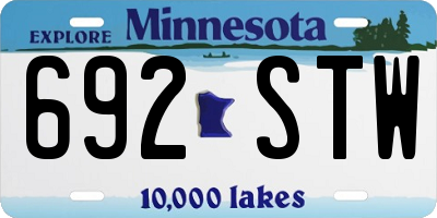 MN license plate 692STW