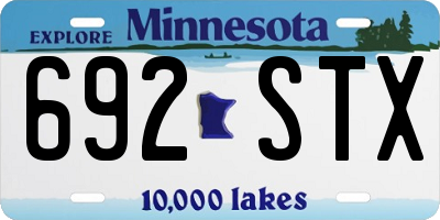 MN license plate 692STX