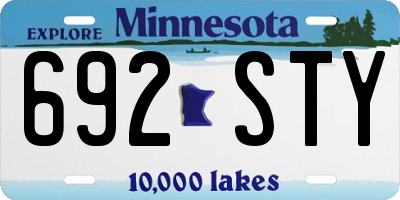 MN license plate 692STY