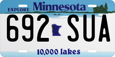 MN license plate 692SUA