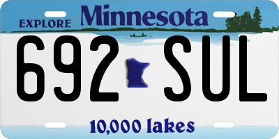 MN license plate 692SUL