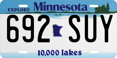 MN license plate 692SUY