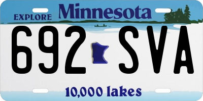 MN license plate 692SVA