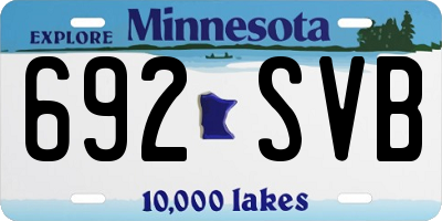 MN license plate 692SVB