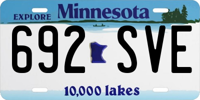 MN license plate 692SVE