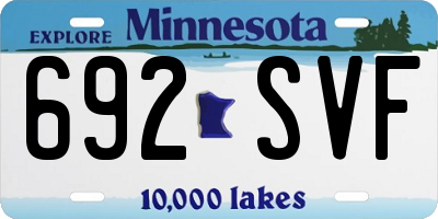 MN license plate 692SVF