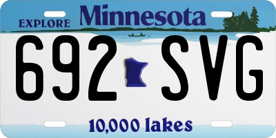 MN license plate 692SVG
