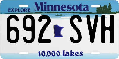 MN license plate 692SVH