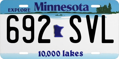 MN license plate 692SVL