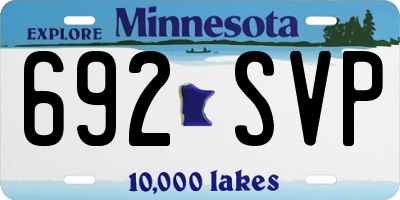 MN license plate 692SVP