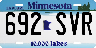 MN license plate 692SVR