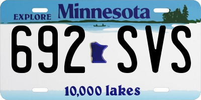MN license plate 692SVS