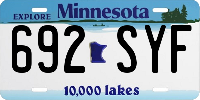 MN license plate 692SYF