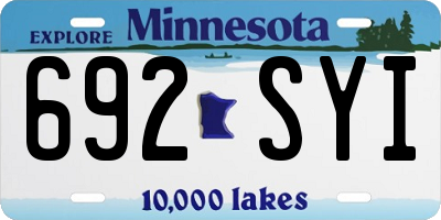 MN license plate 692SYI