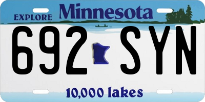 MN license plate 692SYN