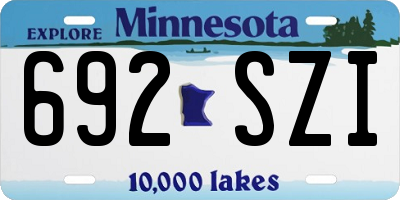 MN license plate 692SZI