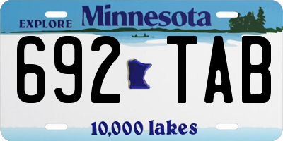 MN license plate 692TAB