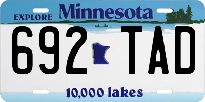MN license plate 692TAD