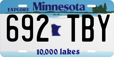 MN license plate 692TBY