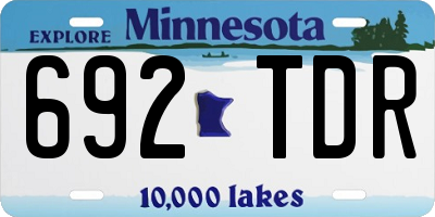 MN license plate 692TDR