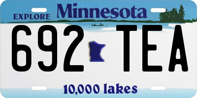 MN license plate 692TEA