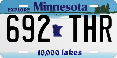 MN license plate 692THR