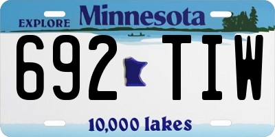 MN license plate 692TIW
