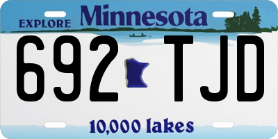 MN license plate 692TJD