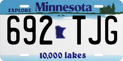 MN license plate 692TJG