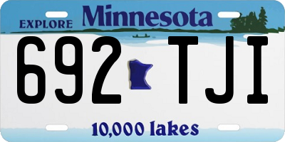 MN license plate 692TJI