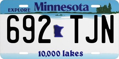 MN license plate 692TJN