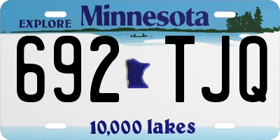 MN license plate 692TJQ