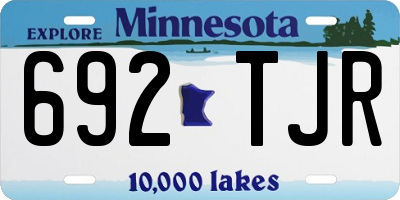 MN license plate 692TJR