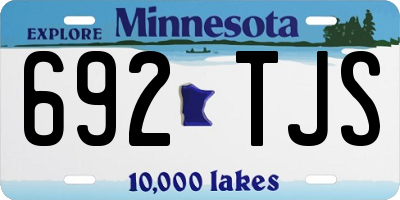 MN license plate 692TJS